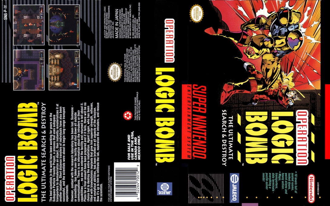 Operation Logic Bomb : The Ultimate Search & Destroy [US] snes 1993 Box Art
