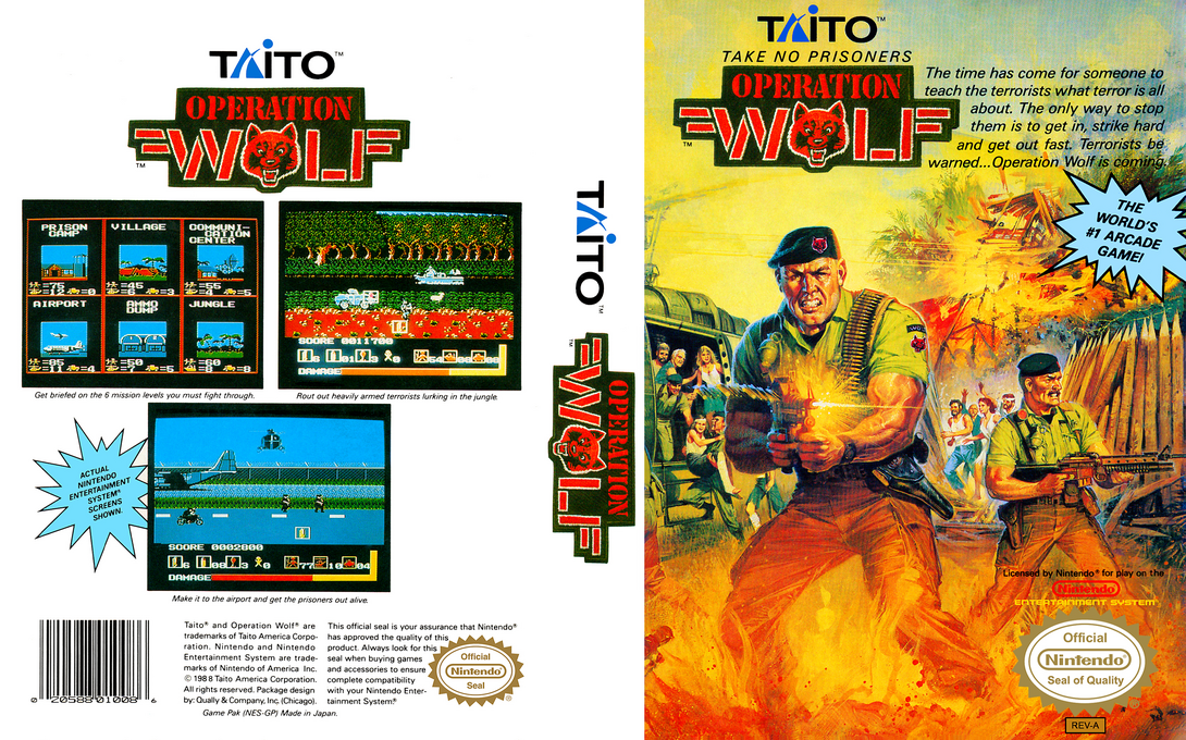 Operation Wolf [US] nes 1989 Box Art
