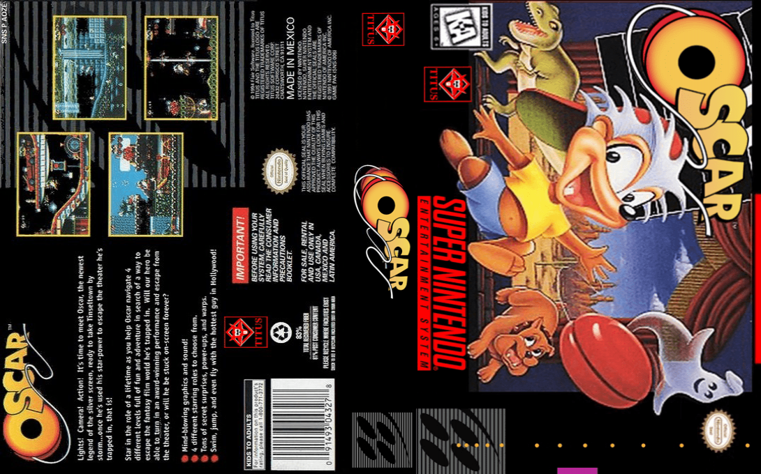 Oscar [US] snes 1996 Box Art