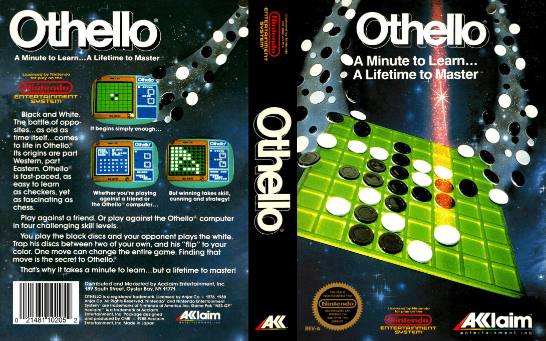 Othello [US] nes 1988 Box Art