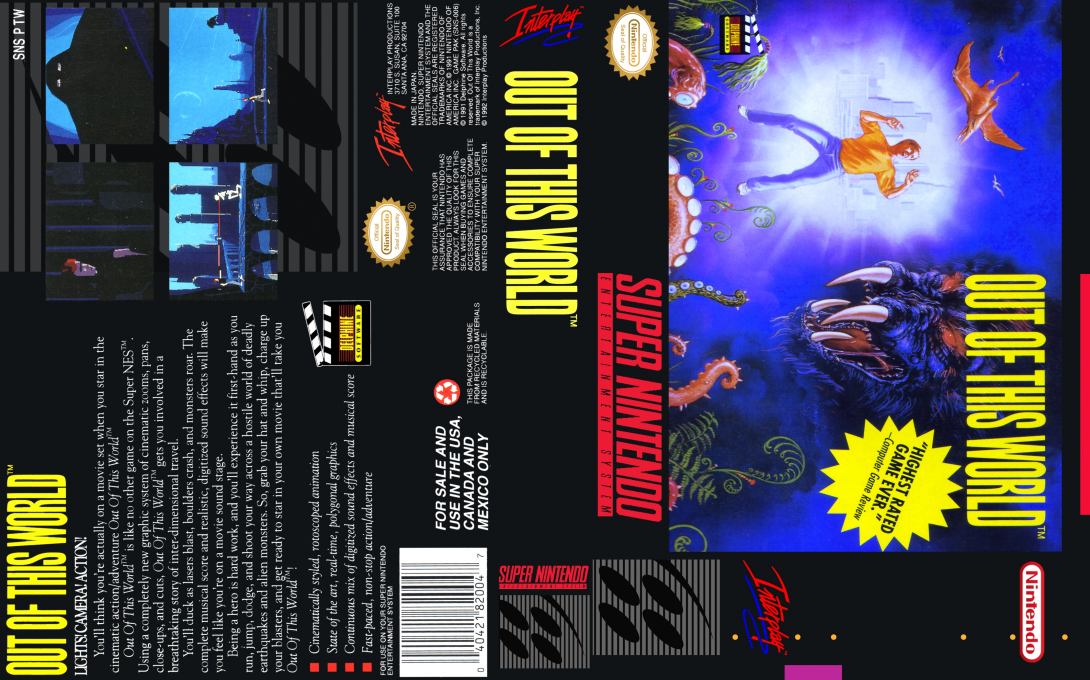 Out of This World [US] snes 1992 Box Art