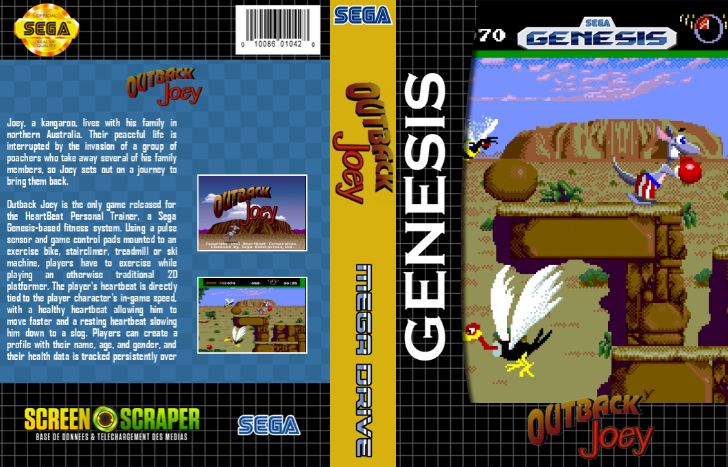 Outback Joey [US] segaMD 1993 Box Art