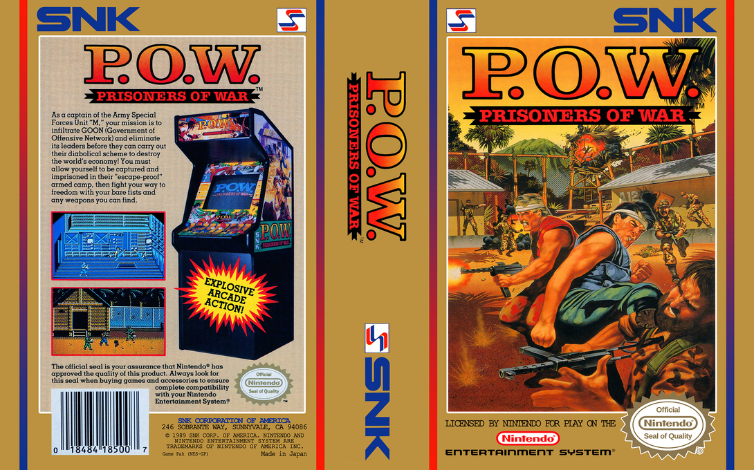 P.O.W. : Prisoners of War [US] nes 1989 Box Art
