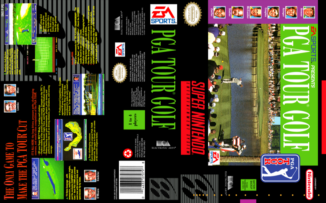 PGA Tour Golf [US] snes 1992 Box Art