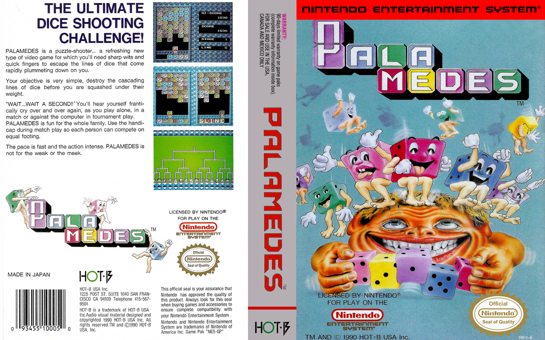 Palamedes [US] nes 1990 Box Art