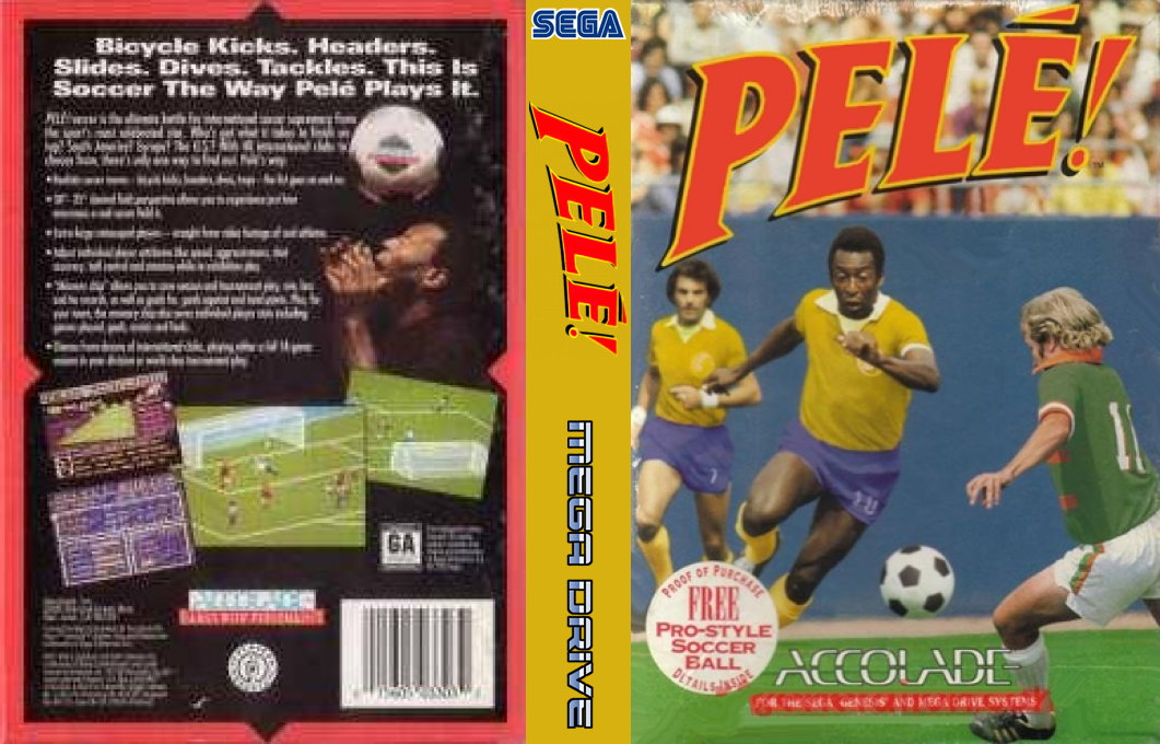 Pelé! [US,EU] segaMD 1993 Box Art