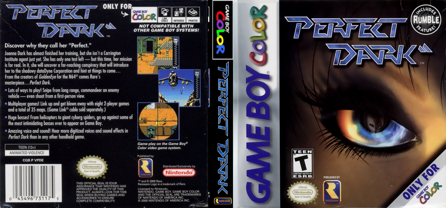 Perfect Dark [US,EU] gbc 2000 Box Art