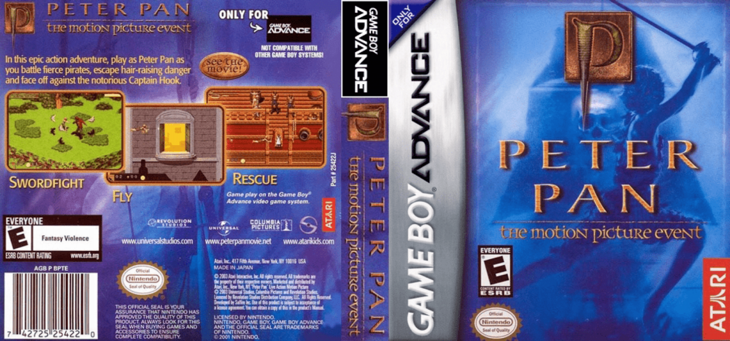 Peter Pan : The Motion Picture Event [US] gba 2003 Box Art