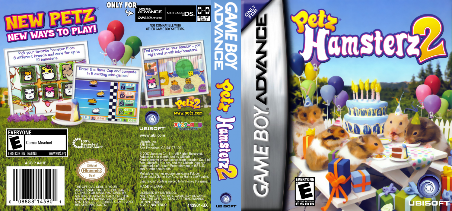 Petz : Hamsterz Life 2 [US] gba 2007 Box Art