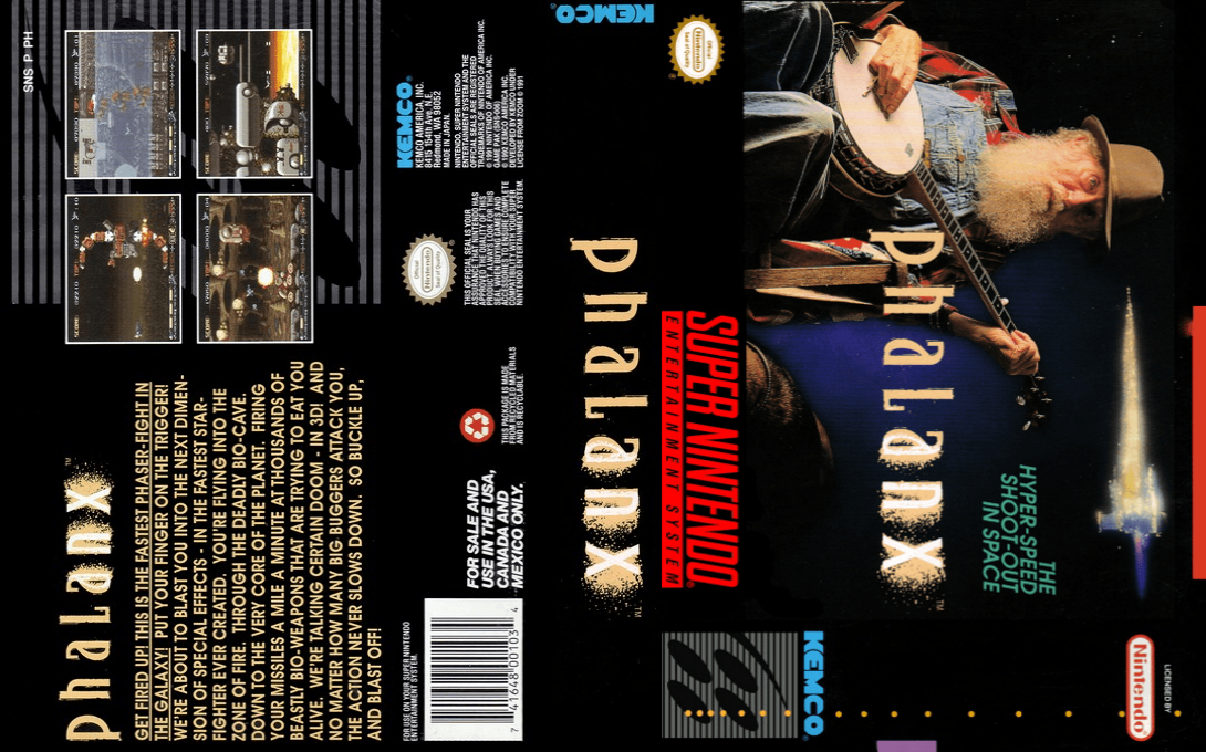 Phalanx [US] snes 1992 Box Art