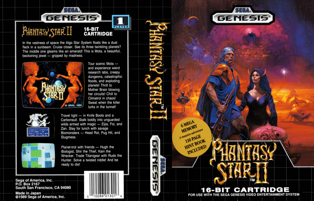 Phantasy Star II [US,EU] segaMD 1990 Box Art