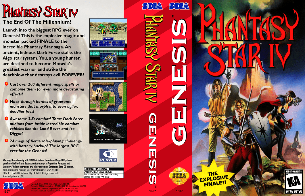 Phantasy Star IV [US] segaMD 1994 Box Art