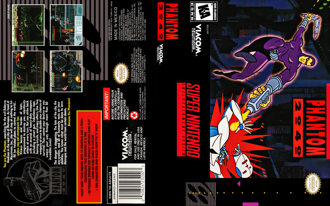 Phantom 2040 [US] snes 1995 Box Art