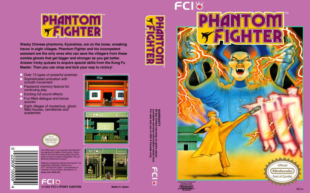 Phantom Fighter [US] nes 1990 Box Art