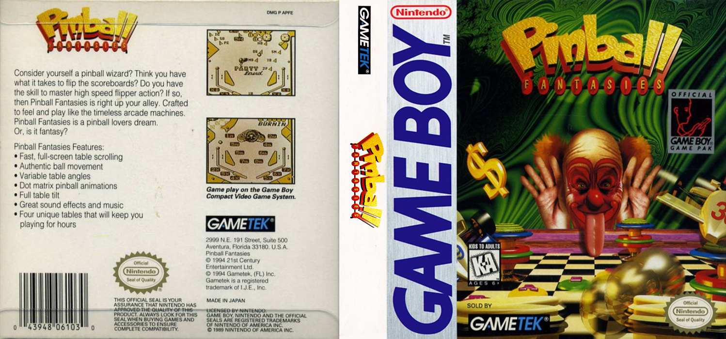 Pinball Fantasies [US,EU] gb 1995 Box Art