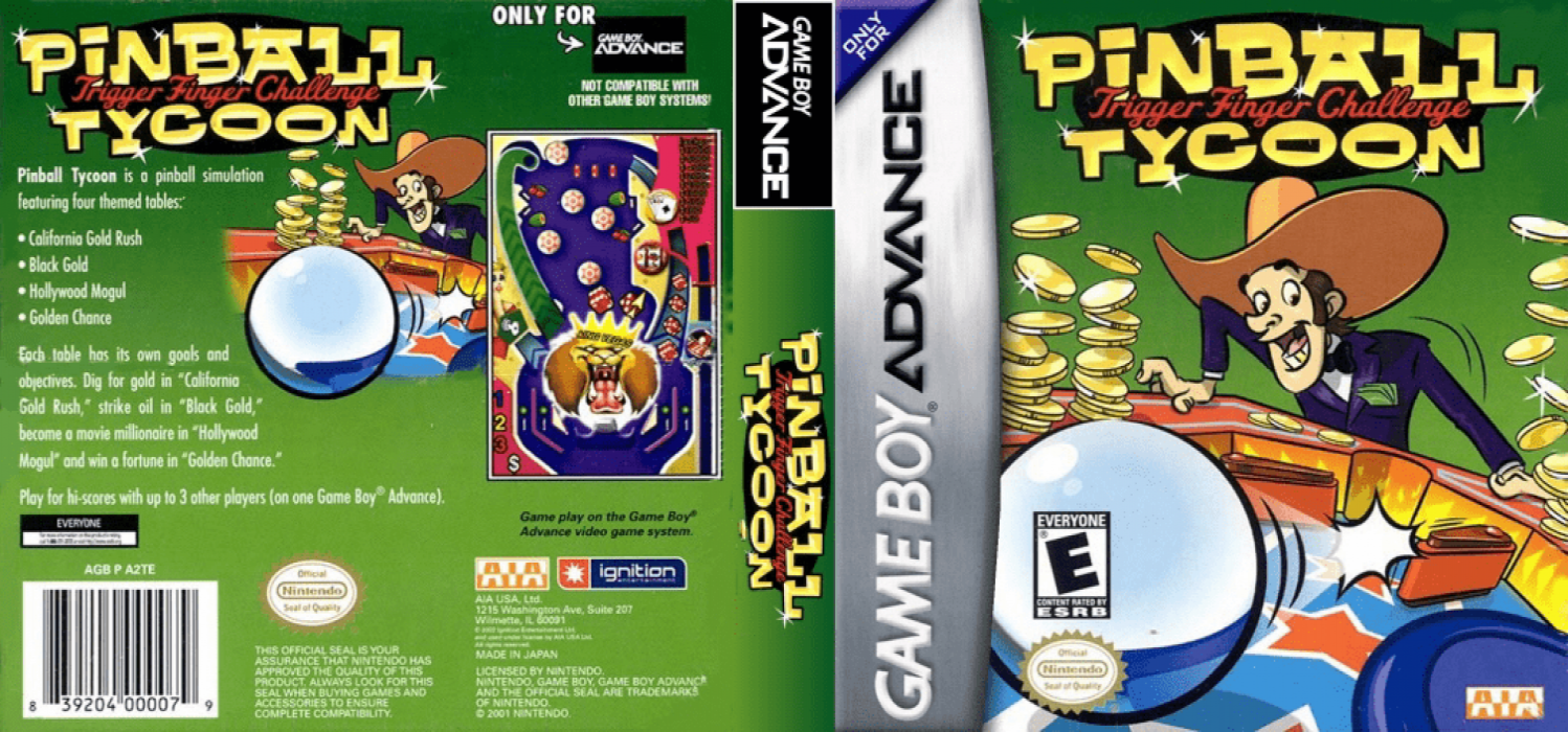 Pinball Tycoon [US] gba 2003 Box Art