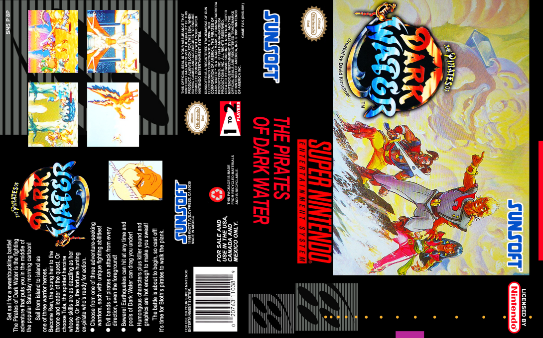 The Pirates of Dark Water [US] snes 1994 Box Art