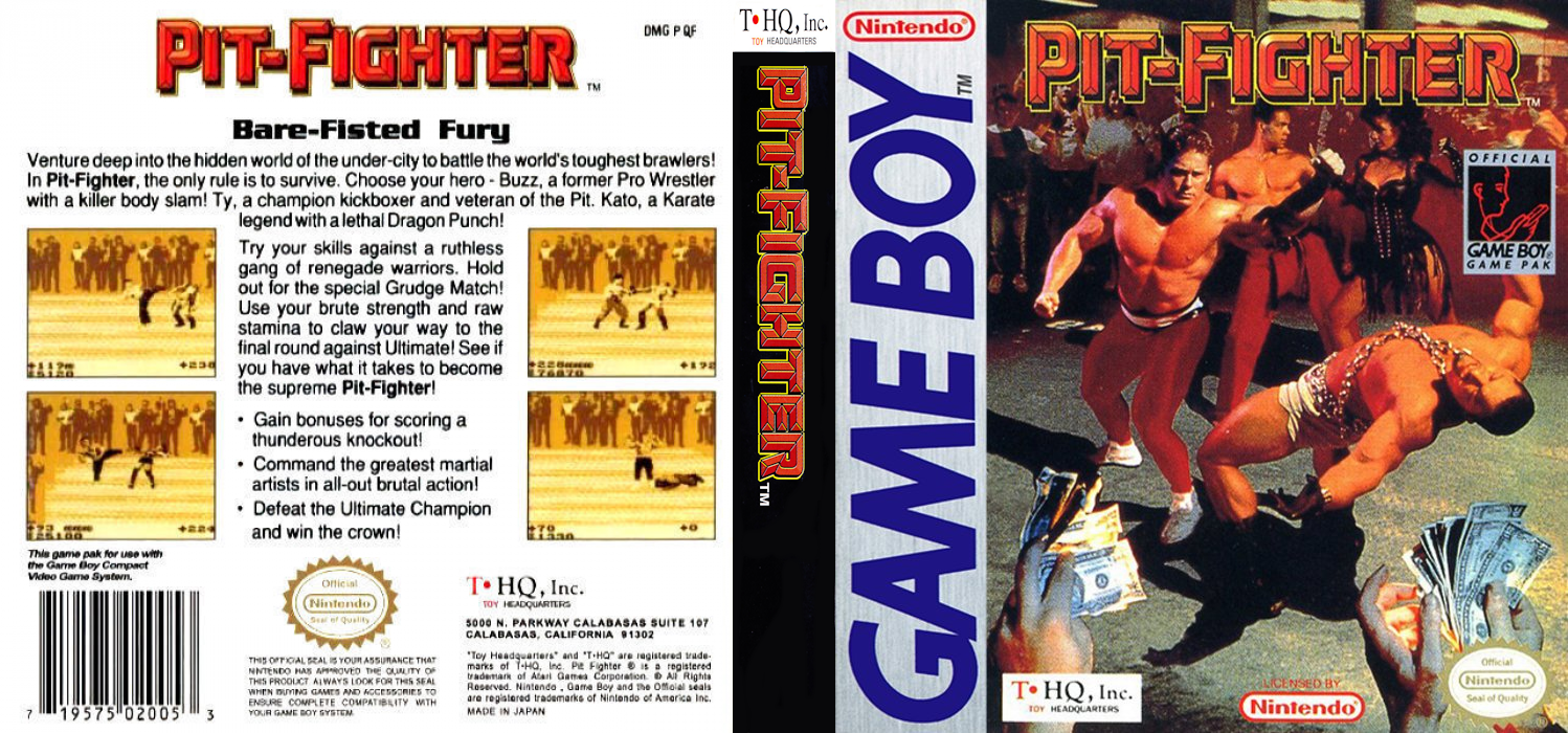 Pit-Fighter [US,EU] gb 1992 Box Art