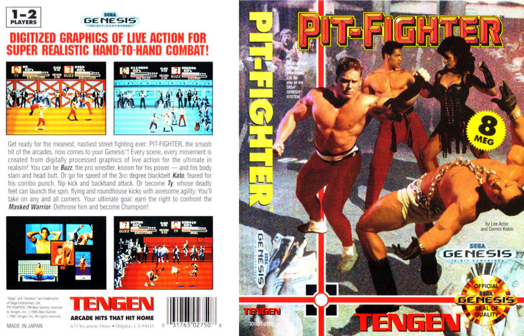 Pit-Fighter [WOR] segaMD 1991 Box Art