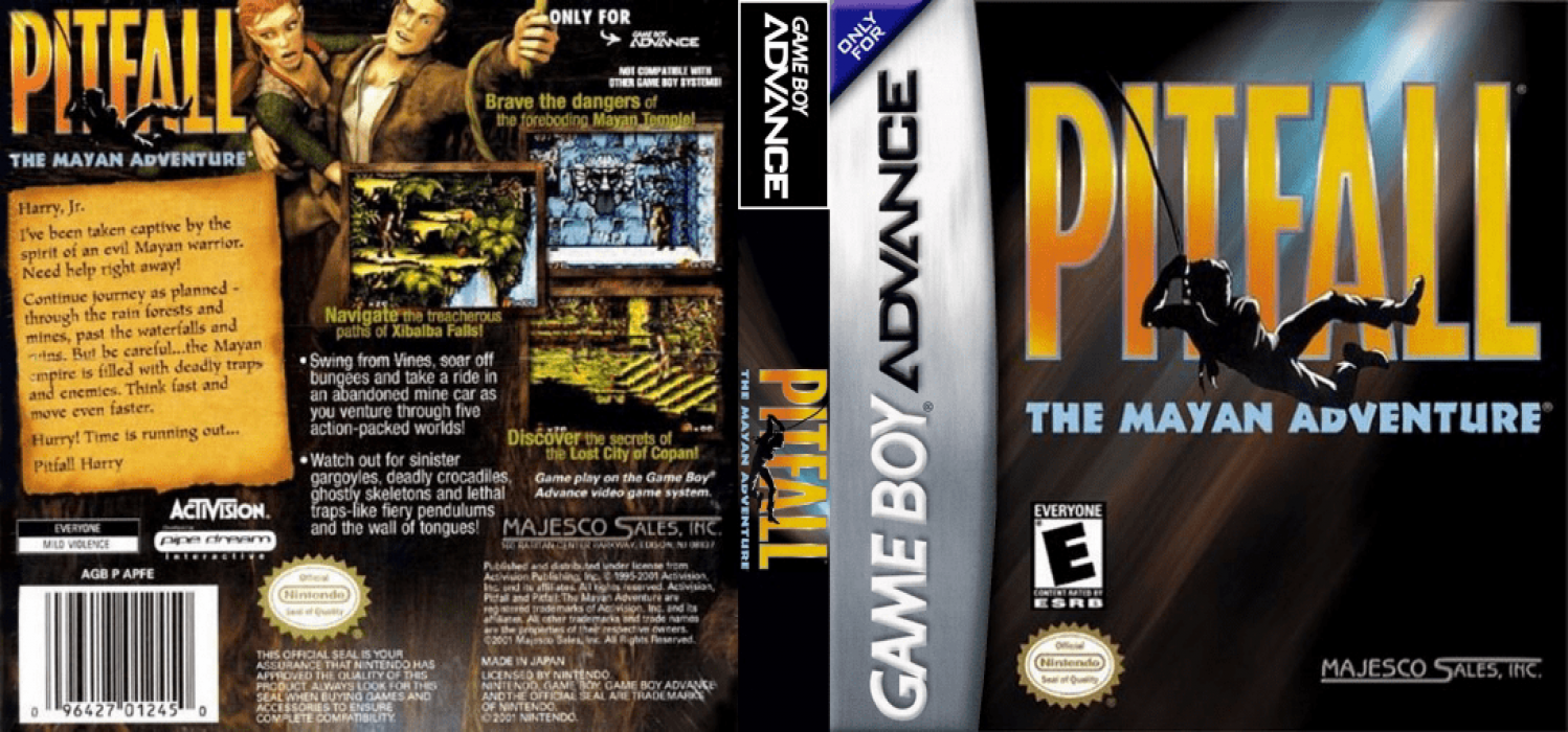 Pitfall : The Mayan Adventure [US,EU] gba 2001 Box Art