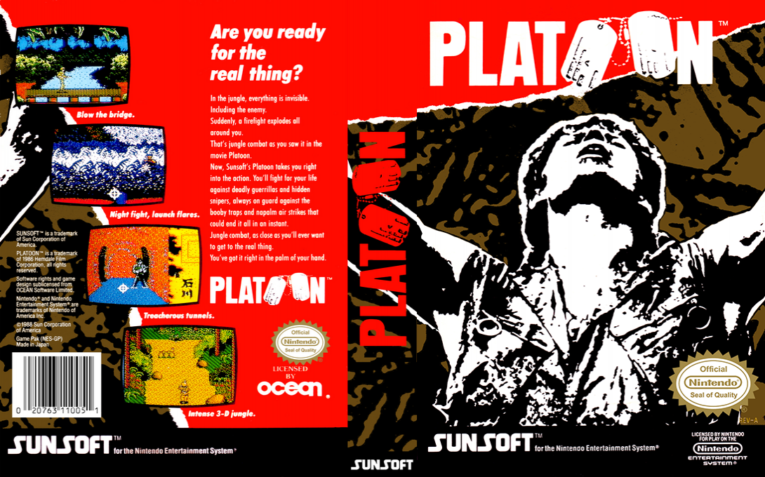 Platoon [US] nes 1988 Box Art
