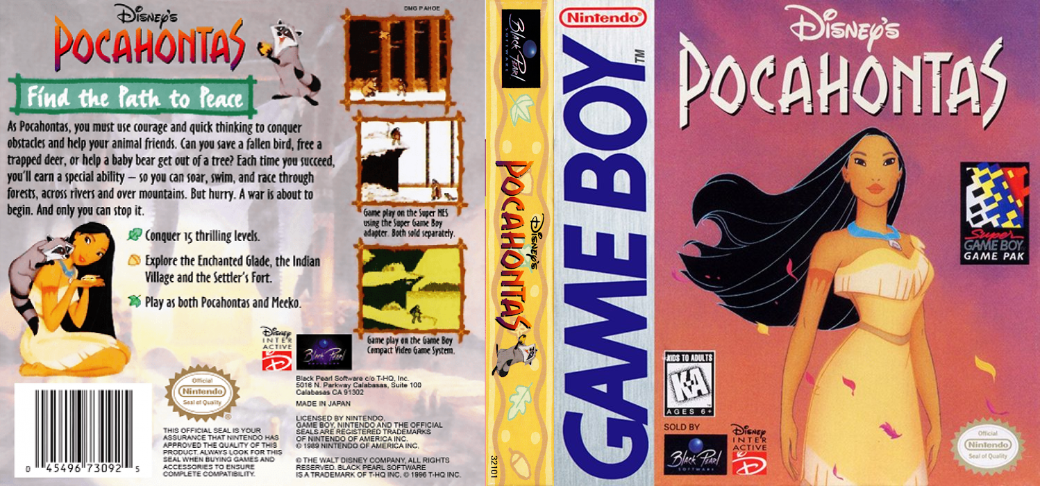 Pocahontas [US,EU] gb 1996 Box Art