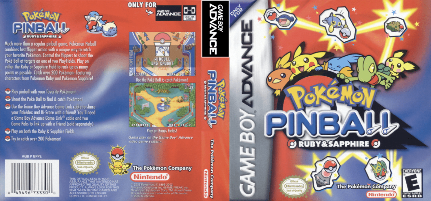 Pokémon Pinball : Ruby & Sapphire [US] gba 2003 Box Art