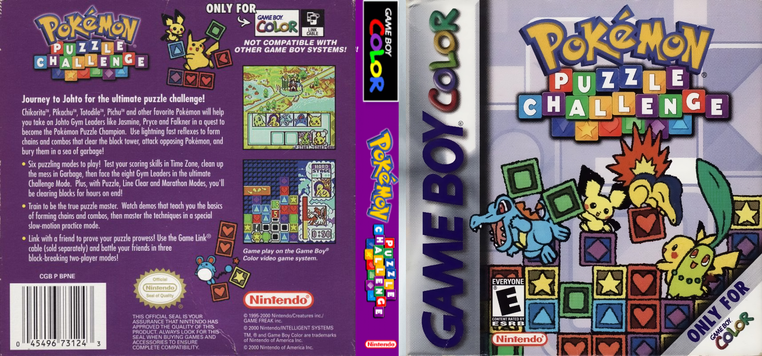 Pokémon Puzzle Challenge [US,AU] gbc 2000 Box Art