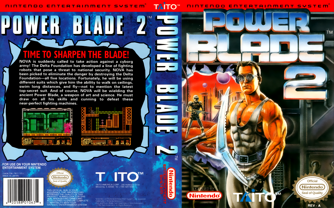 Power Blade 2 [US] nes 1992 Box Art