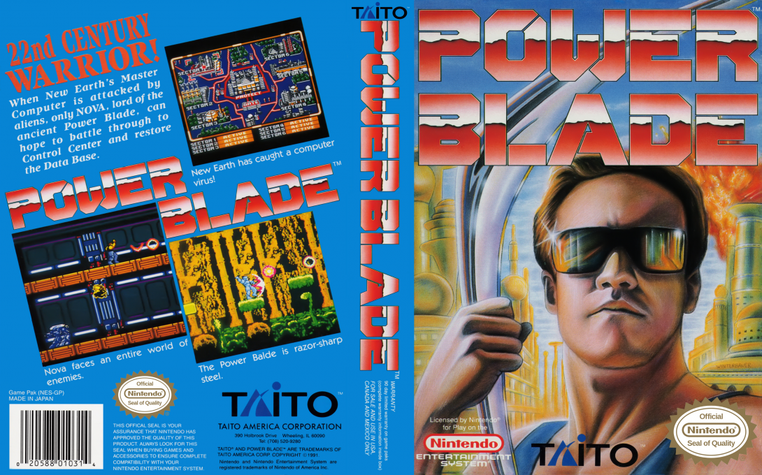 Power Blade [US] nes 1991 Box Art