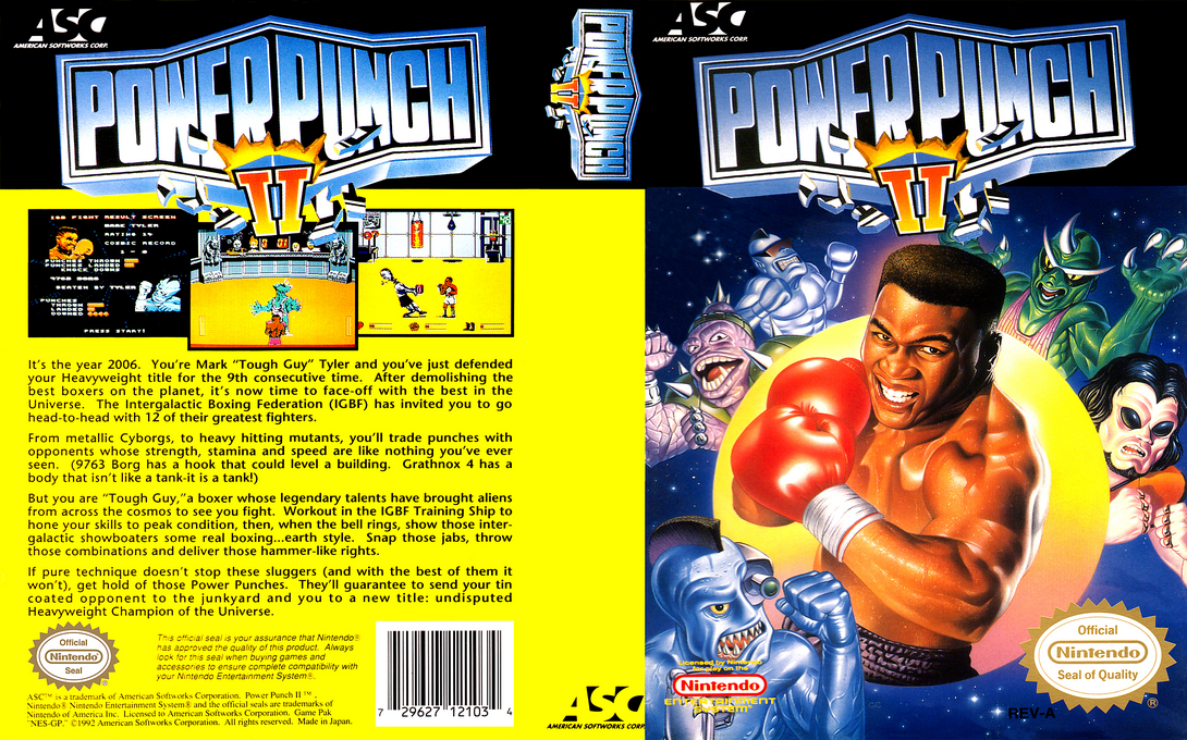 Power Punch II [US] nes 1992 Box Art