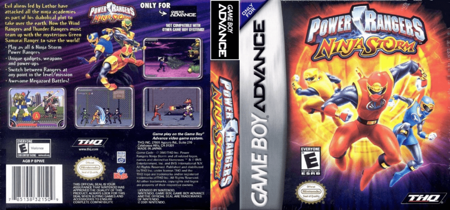 Power Rangers : Ninja Storm [US] gba 2003 Box Art