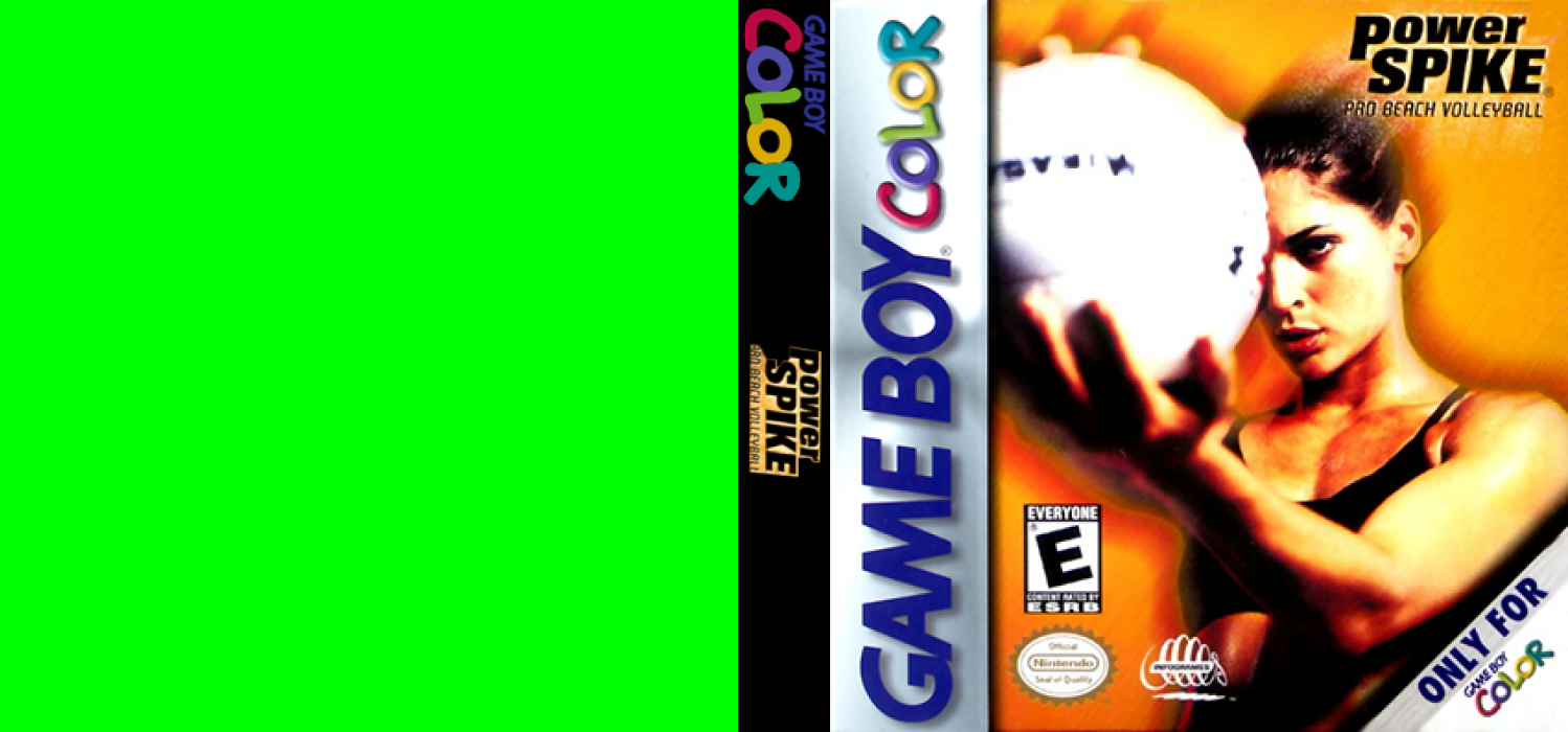 Power Spike : Pro Beach Volleyball [US] gbc 2000 Box Art