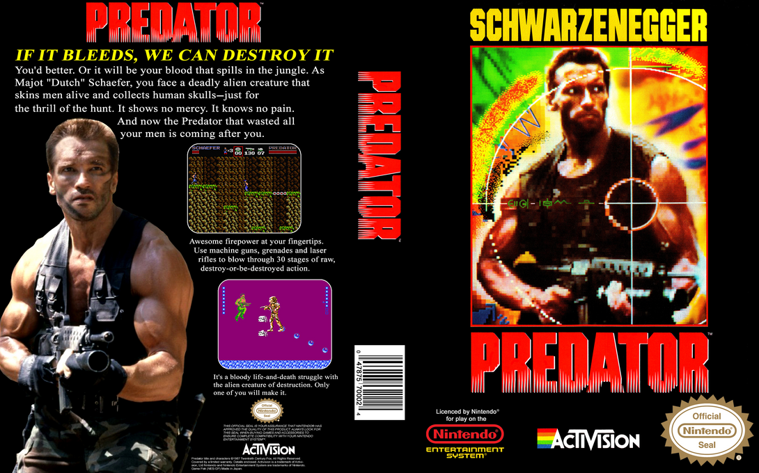 Predator [US] nes 1989 Box Art
