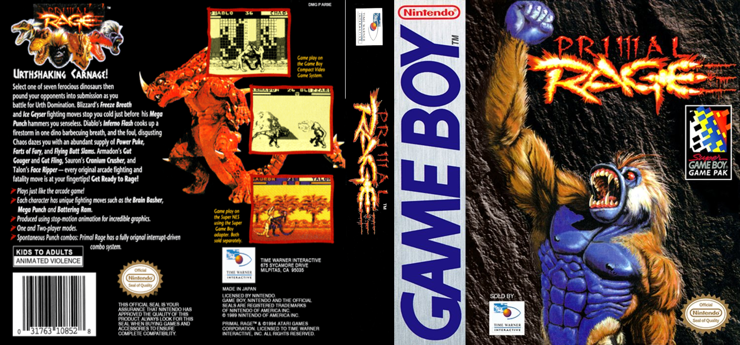 Primal Rage [US,EU] gb 1995 Box Art