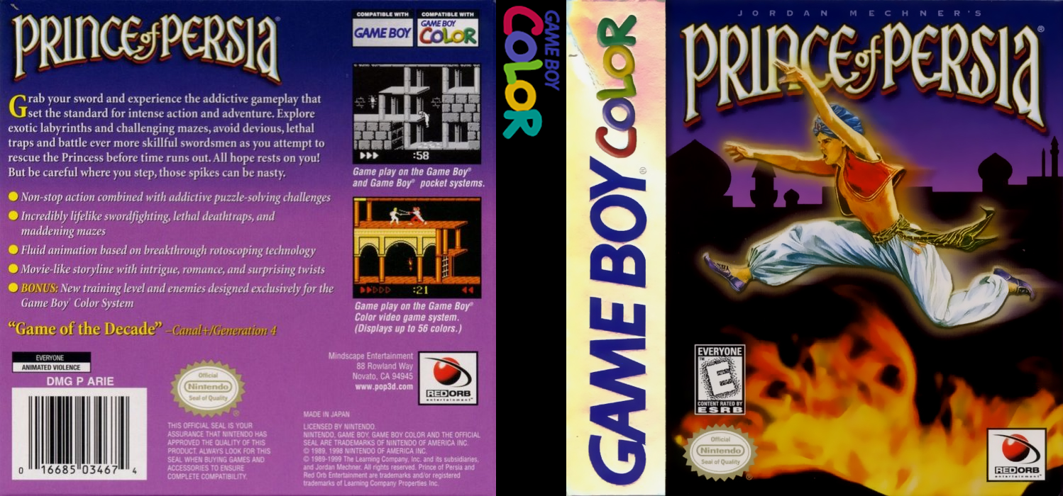Prince of Persia [US,EU] gbc 1999 Box Art