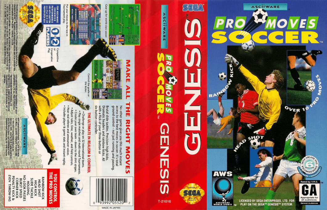 Pro Moves Soccer [US] segaMD 1993 Box Art