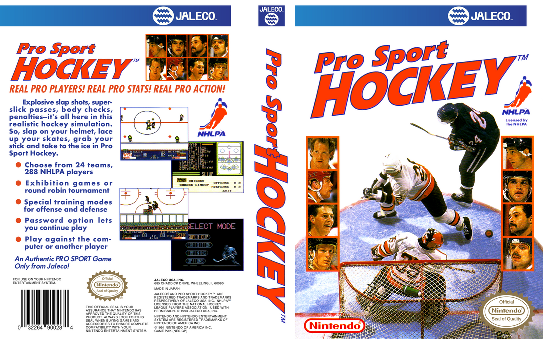 Pro Sport Hockey [US] nes 1993 Box Art