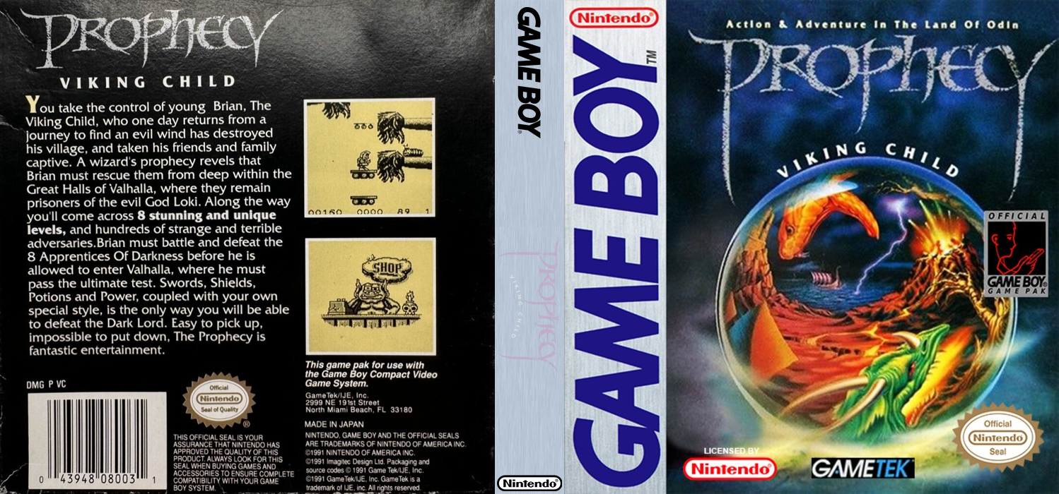 Prophecy : The Viking Child [US] gb 1992 Box Art