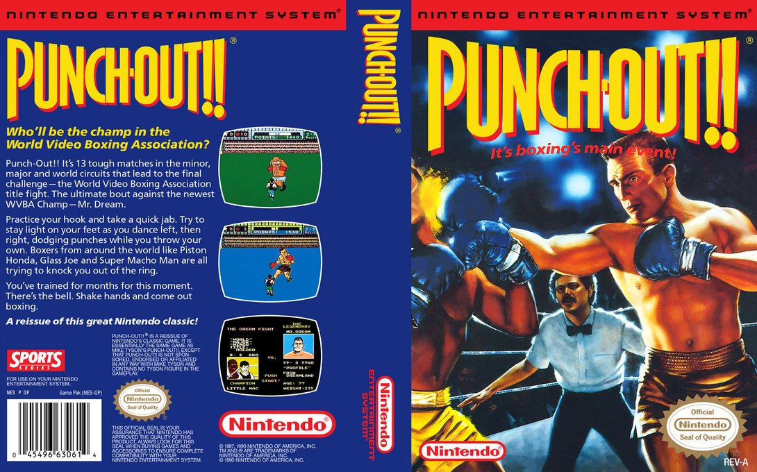 Punch-Out!! [US] nes 1990 Box Art