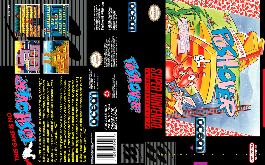 Push-Over [US] snes 1992 Box Art