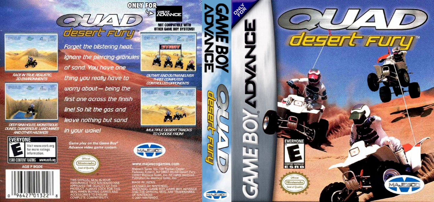 Quad Desert Fury [US,EU] gba 2003 Box Art