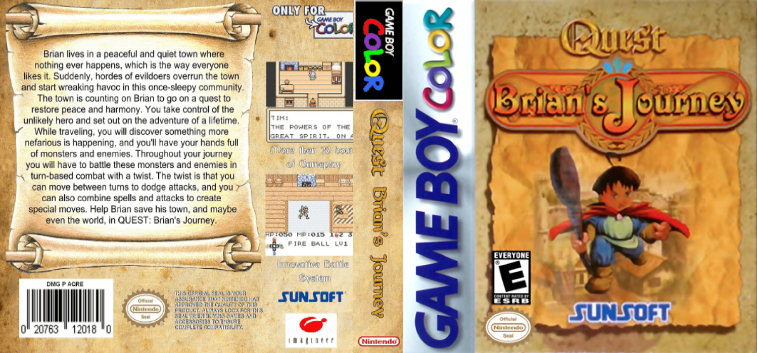Quest : Brian’s Journey [US] gbc 2000 Box Art