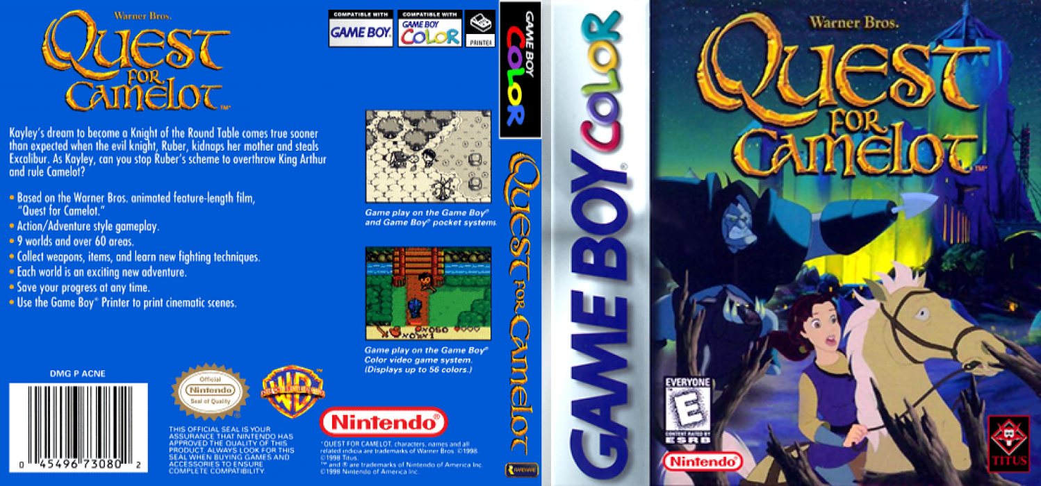 Quest for Camelot [US,AU] gbc 1998 Box Art