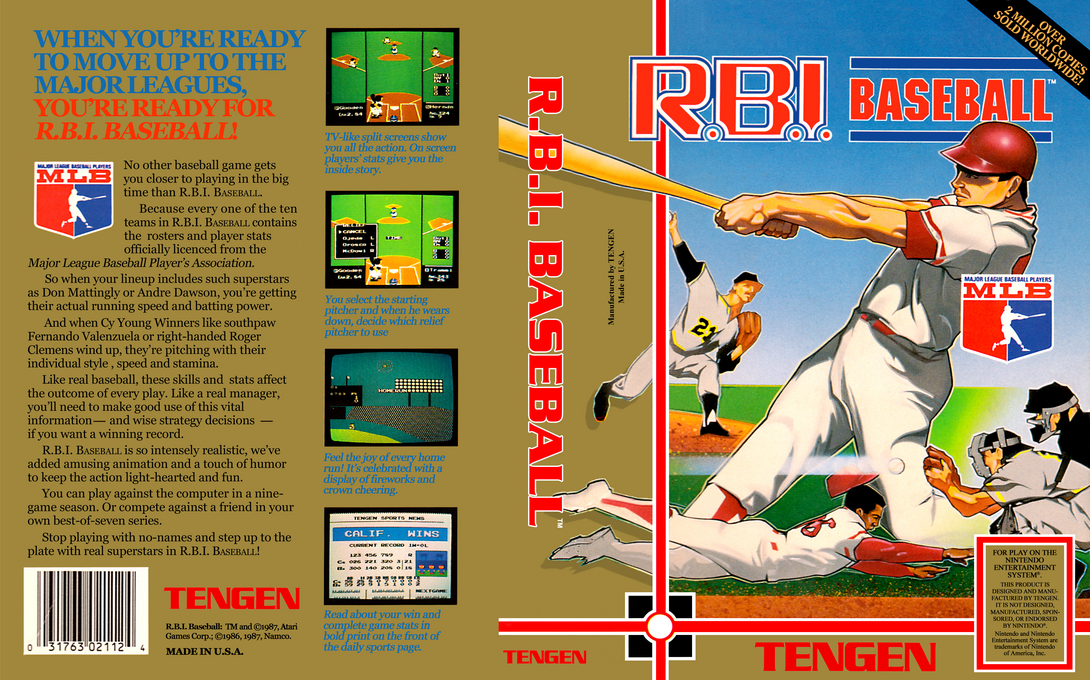 R.B.I. Baseball [US] nes 1988 Box Art