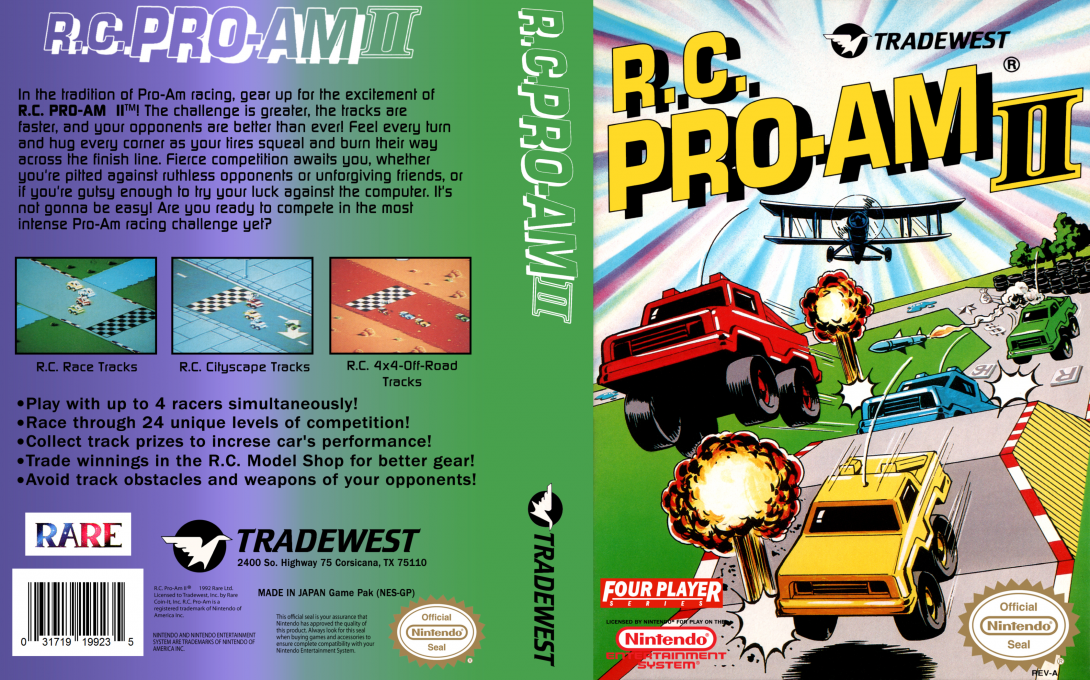 R.C. Pro-Am II [US] nes 1992 Box Art