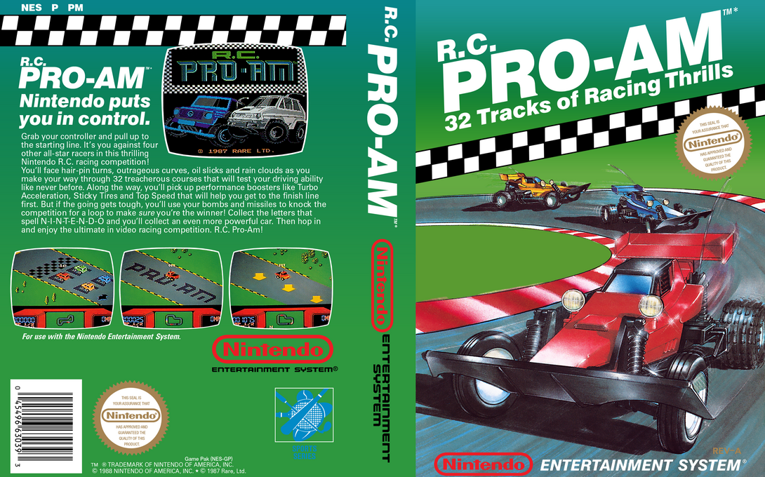 R.C. Pro-Am [US] nes 1988 Box Art