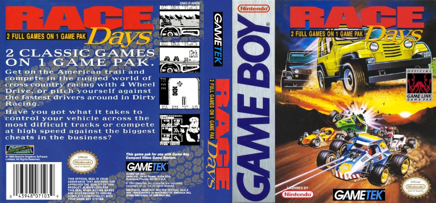 Race Days [US] gb 1994 Box Art