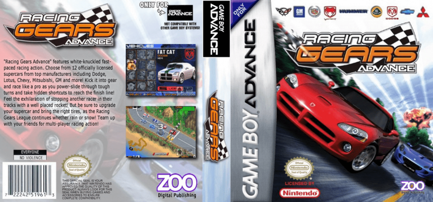Racing Gears Advance [US] gba 2005 Box Art
