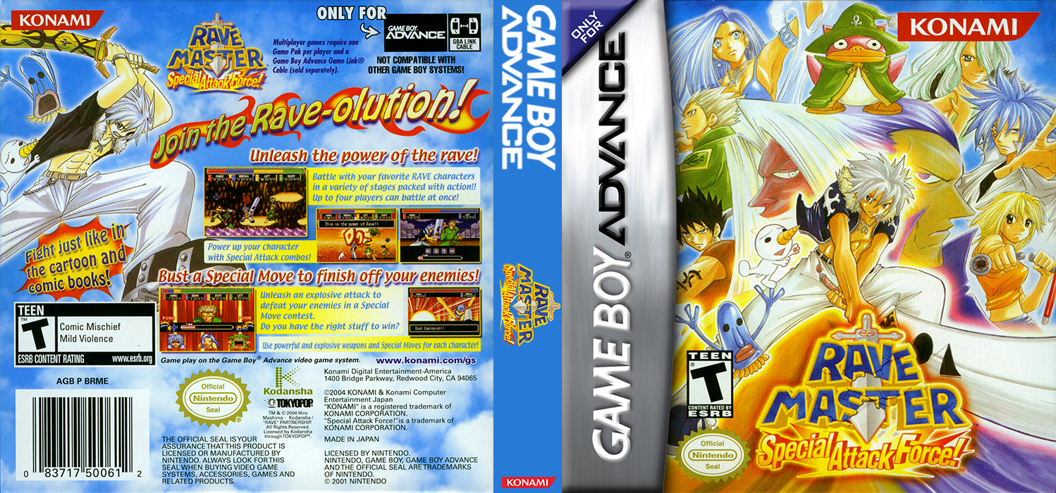 Rave Master : Special Attack Force! [US] gba 2005 Box Art